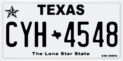 TX license plate CYH4548