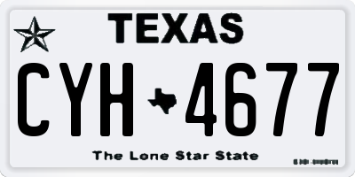 TX license plate CYH4677