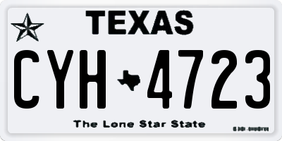 TX license plate CYH4723