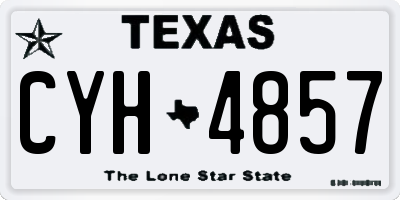 TX license plate CYH4857