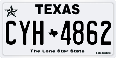 TX license plate CYH4862