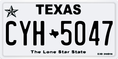 TX license plate CYH5047