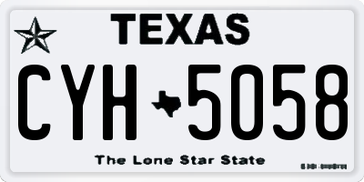 TX license plate CYH5058