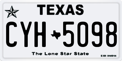 TX license plate CYH5098