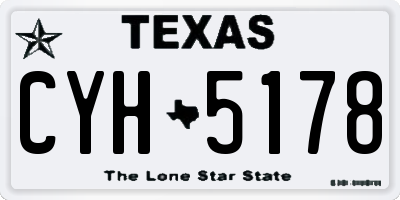 TX license plate CYH5178