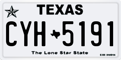TX license plate CYH5191