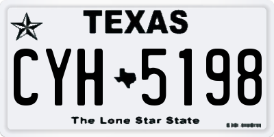 TX license plate CYH5198