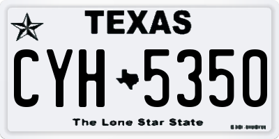 TX license plate CYH5350