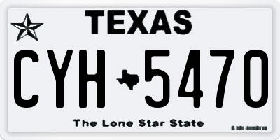 TX license plate CYH5470