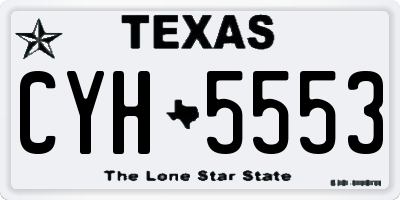 TX license plate CYH5553