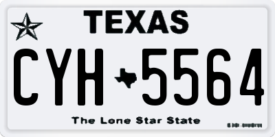 TX license plate CYH5564