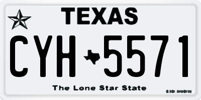 TX license plate CYH5571