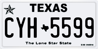 TX license plate CYH5599