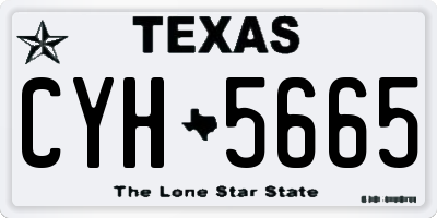 TX license plate CYH5665