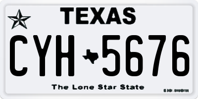 TX license plate CYH5676