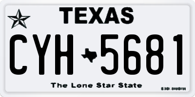 TX license plate CYH5681