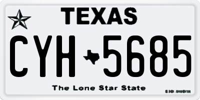 TX license plate CYH5685