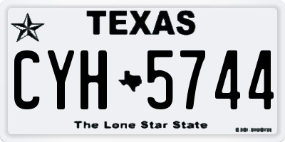 TX license plate CYH5744