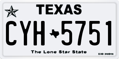 TX license plate CYH5751