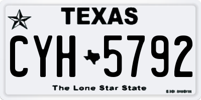 TX license plate CYH5792