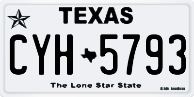 TX license plate CYH5793