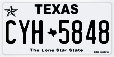 TX license plate CYH5848
