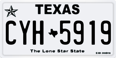 TX license plate CYH5919
