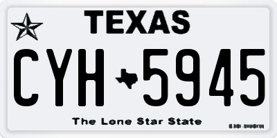 TX license plate CYH5945