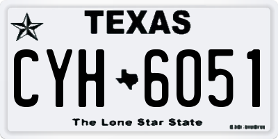 TX license plate CYH6051