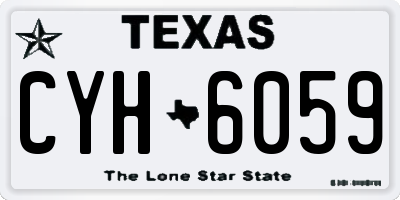 TX license plate CYH6059