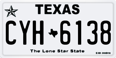 TX license plate CYH6138