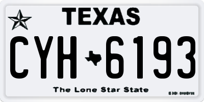 TX license plate CYH6193