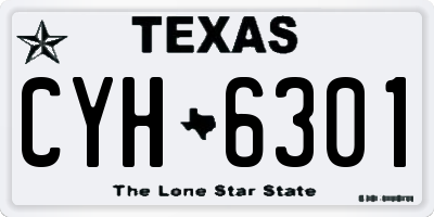 TX license plate CYH6301
