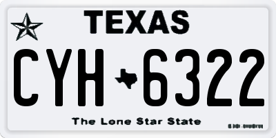 TX license plate CYH6322