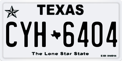 TX license plate CYH6404