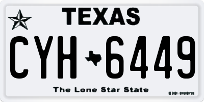 TX license plate CYH6449