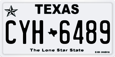 TX license plate CYH6489