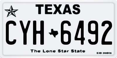 TX license plate CYH6492