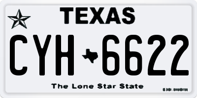 TX license plate CYH6622