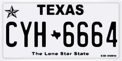 TX license plate CYH6664