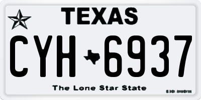 TX license plate CYH6937