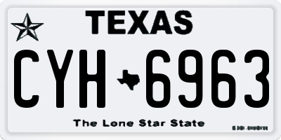 TX license plate CYH6963