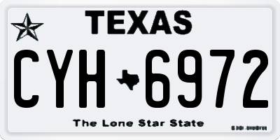 TX license plate CYH6972