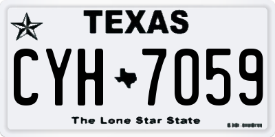 TX license plate CYH7059