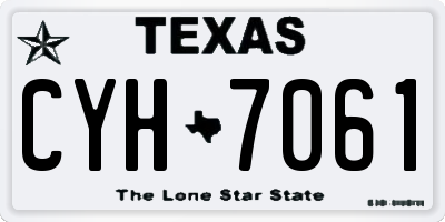 TX license plate CYH7061