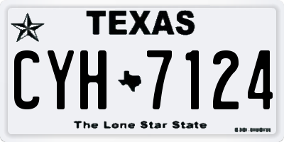 TX license plate CYH7124