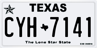 TX license plate CYH7141