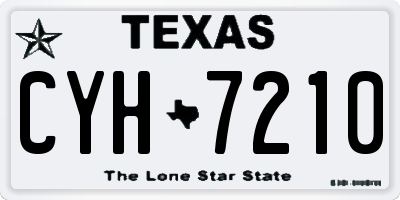 TX license plate CYH7210