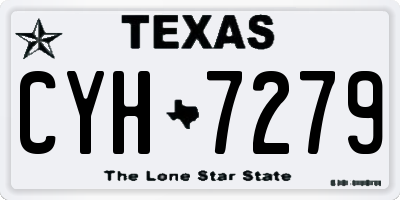 TX license plate CYH7279