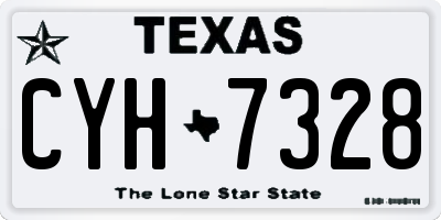 TX license plate CYH7328